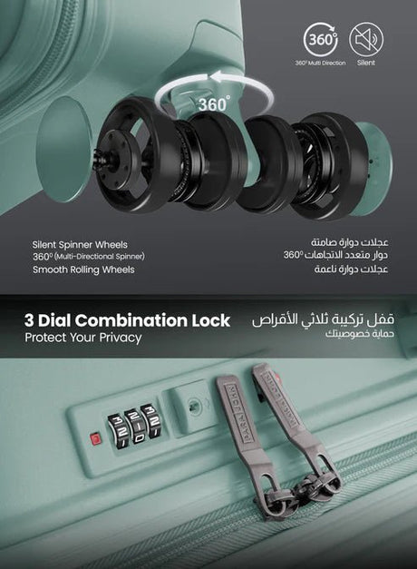 Para John Traicut 28 - Inch Lightweight Polypropylene Premium Travel Luggage – Jungle Green Adventure Edition - Al Kabayel Discount CentrePara John Traicut 28 - Inch Lightweight Polypropylene Premium Travel Luggage – Jungle Green Adventure EditionCabin LuggagePARA JOHNAl Kabayel Discount Centre