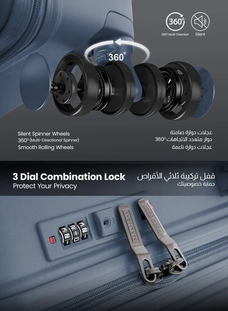 Para John Traicut 28 - Inch Lightweight Polypropylene Premium Travel Luggage – Lake Blue Explorer Edition - Al Kabayel Discount CentrePara John Traicut 28 - Inch Lightweight Polypropylene Premium Travel Luggage – Lake Blue Explorer EditionCabin LuggagePARA JOHNAl Kabayel Discount Centre