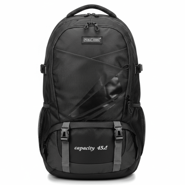 Parajohn Adventure Grey & Black Polyester Mountain Backpack 24 Inch – Large Outdoor Hiking Bag with Heavy Duty Storage - Al Kabayel Discount CentreParajohn Adventure Grey & Black Polyester Mountain Backpack 24 Inch – Large Outdoor Hiking Bag with Heavy Duty StorageBackpacksPARAJOHNAl Kabayel Discount Centre