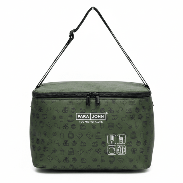 Parajohn Army Green Polyester Portable Lunch Bag with Zip Closure – 9.8 Inch - Al Kabayel Discount CentreParajohn Army Green Polyester Portable Lunch Bag with Zip Closure – 9.8 InchLunch BagsPARAJOHNAl Kabayel Discount Centre