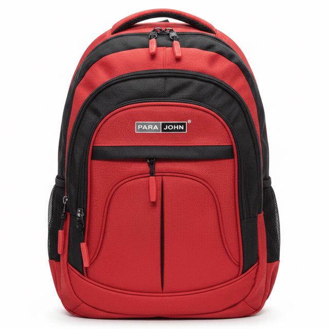 Parajohn Classic Red & Black Polyester School Backpack 20 Inch – Durable Student Backpack for Daily Carry - Al Kabayel Discount CentreParajohn Classic Red & Black Polyester School Backpack 20 Inch – Durable Student Backpack for Daily CarrySchool BagsPARAJOHNAl Kabayel Discount Centre