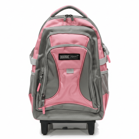 Parajohn Cute Grey & Pink Polyester Trolley Backpack 18 Inch – Stylish Wheeled School Bag for Kids with Comfortable Handle - Al Kabayel Discount CentreParajohn Cute Grey & Pink Polyester Trolley Backpack 18 Inch – Stylish Wheeled School Bag for Kids with Comfortable HandleSchool BagsPARAJOHNAl Kabayel Discount Centre