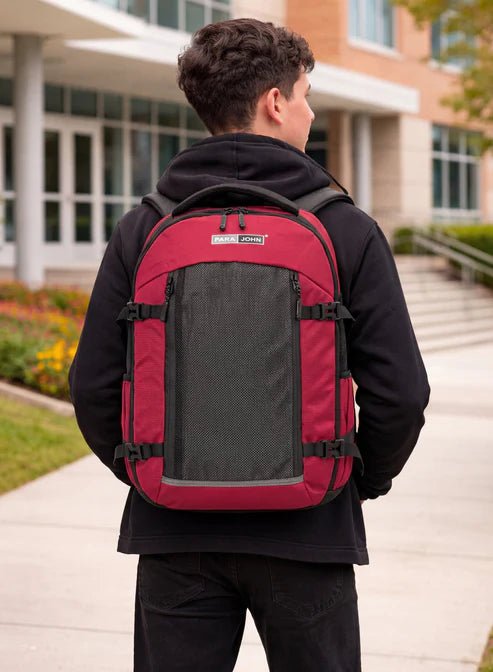 Parajohn Dynamic Red & Black Polyester School Backpack 18 Inch – Trendy High Capacity School Bag for Everyday Use - Al Kabayel Discount CentreParajohn Dynamic Red & Black Polyester School Backpack 18 Inch – Trendy High Capacity School Bag for Everyday UseSchool BagsPARAJOHNAl Kabayel Discount Centre