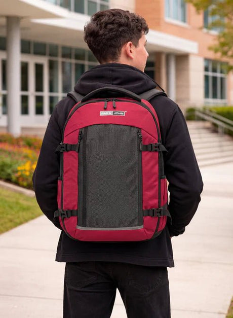 Parajohn Dynamic Red & Black Polyester School Backpack 18 Inch – Trendy High Capacity School Bag for Everyday Use - Al Kabayel Discount CentreParajohn Dynamic Red & Black Polyester School Backpack 18 Inch – Trendy High Capacity School Bag for Everyday UseSchool BagsPARAJOHNAl Kabayel Discount Centre