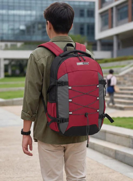 Parajohn Elegant Red & Black Polyester School Backpack 18 Inch – Premium Quality Stylish School Bag with Comfortable Fit - Al Kabayel Discount CentreParajohn Elegant Red & Black Polyester School Backpack 18 Inch – Premium Quality Stylish School Bag with Comfortable FitSchool BagsPARAJOHNAl Kabayel Discount Centre