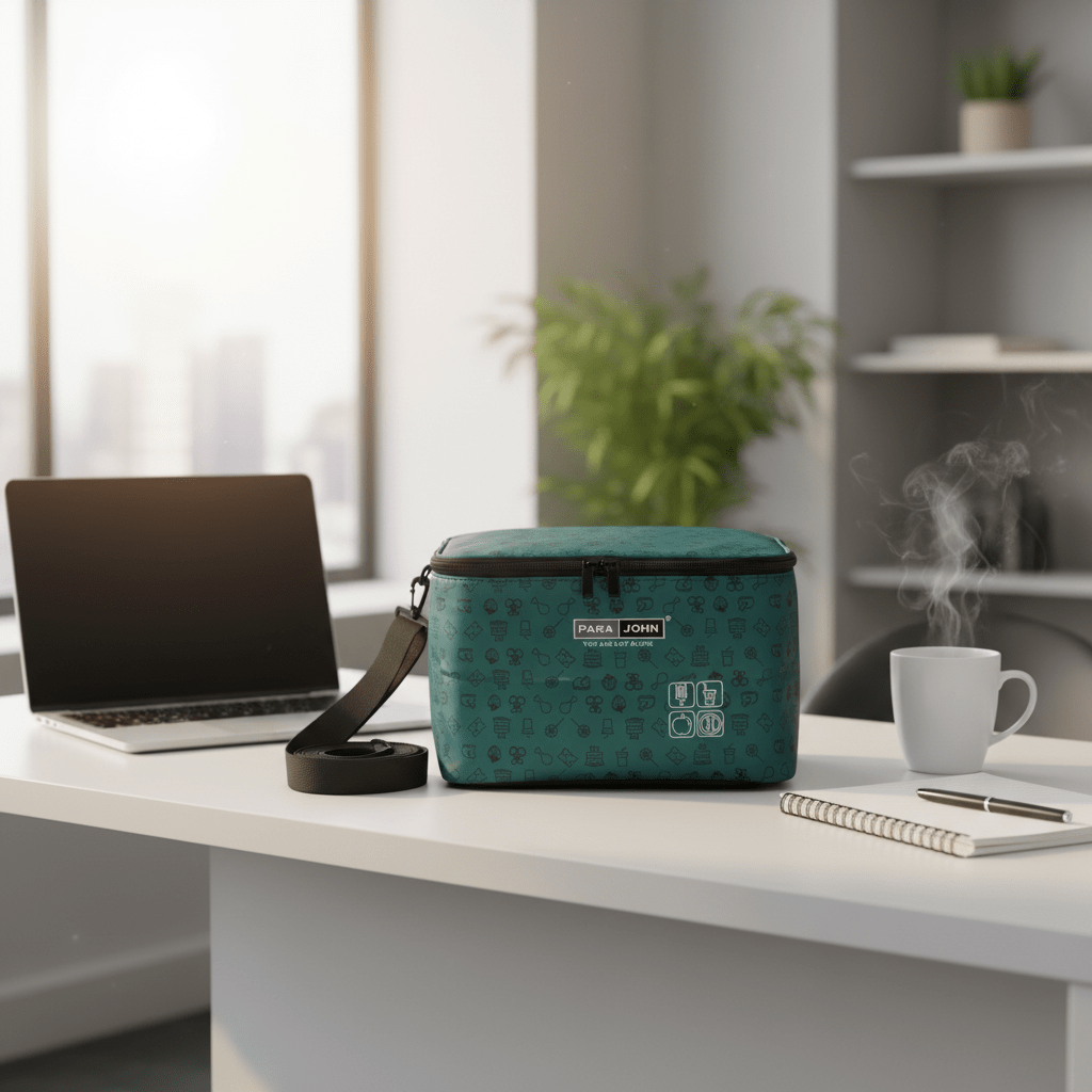 Parajohn Petrol Green Polyester Insulated Lunch Bag for Office & School – 9.8 Inch - Al Kabayel Discount CentreParajohn Petrol Green Polyester Insulated Lunch Bag for Office & School – 9.8 InchLunch BagsPARAJOHNAl Kabayel Discount Centre