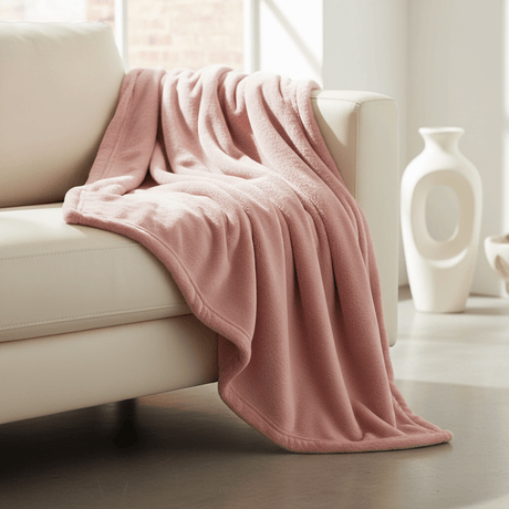 Parajohn Premium Soft - Touch Fleece Blanket, Breathable & Cozy – 160×220 cm, Light Pink - Al Kabayel Discount CentreParajohn Premium Soft - Touch Fleece Blanket, Breathable & Cozy – 160×220 cm, Light PinkBeddingPARAJOHNAl Kabayel Discount Centre