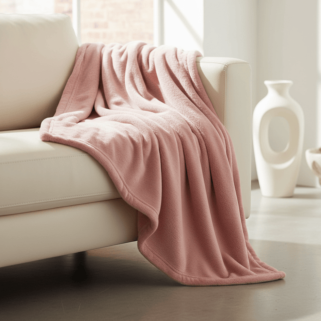 Parajohn Premium Soft - Touch Fleece Blanket, Breathable & Cozy – 160×220 cm, Light Pink - Al Kabayel Discount CentreParajohn Premium Soft - Touch Fleece Blanket, Breathable & Cozy – 160×220 cm, Light PinkBeddingPARAJOHNAl Kabayel Discount Centre