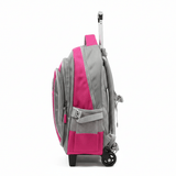 Parajohn Rolling Grey & Fushia Polyester Trolley Backpack 16 Inch – Wheeled School Bag with Adjustable Handle for Easy Travel - Al Kabayel Discount CentreParajohn Rolling Grey & Fushia Polyester Trolley Backpack 16 Inch – Wheeled School Bag with Adjustable Handle for Easy TravelSchool BagsPARAJOHNAl Kabayel Discount Centre