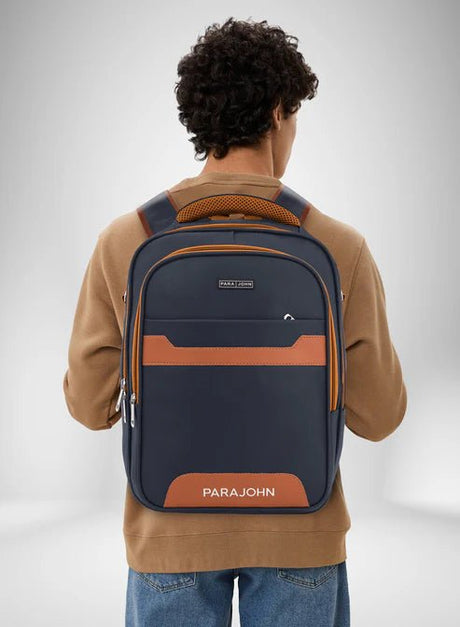 Parajohn Sleek Navy Blue PU Leather Backpack 16 Inch – Durable Everyday Laptop & Travel Backpack with Modern Design - Al Kabayel Discount CentreParajohn Sleek Navy Blue PU Leather Backpack 16 Inch – Durable Everyday Laptop & Travel Backpack with Modern DesignSchool BagsPARAJOHNAl Kabayel Discount Centre