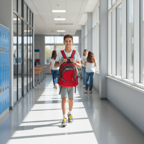 Parajohn Sporty Grey & Red Polyester School Backpack 16 Inch – Durable Multi - Pocket School Bag for Students - Al Kabayel Discount CentreParajohn Sporty Grey & Red Polyester School Backpack 16 Inch – Durable Multi - Pocket School Bag for StudentsSchool BagsPARAJOHNAl Kabayel Discount Centre