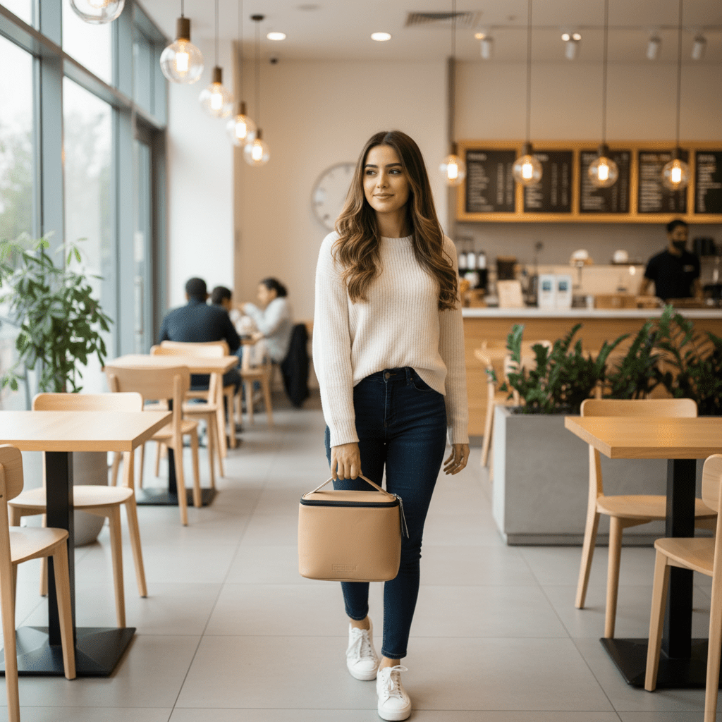 Parajohn Stylish Beige PVC Lunch Carry Bag with Spacious Interior – 8.5 Inch - Al Kabayel Discount CentreParajohn Stylish Beige PVC Lunch Carry Bag with Spacious Interior – 8.5 InchLunch BagsPARAJOHNAl Kabayel Discount Centre