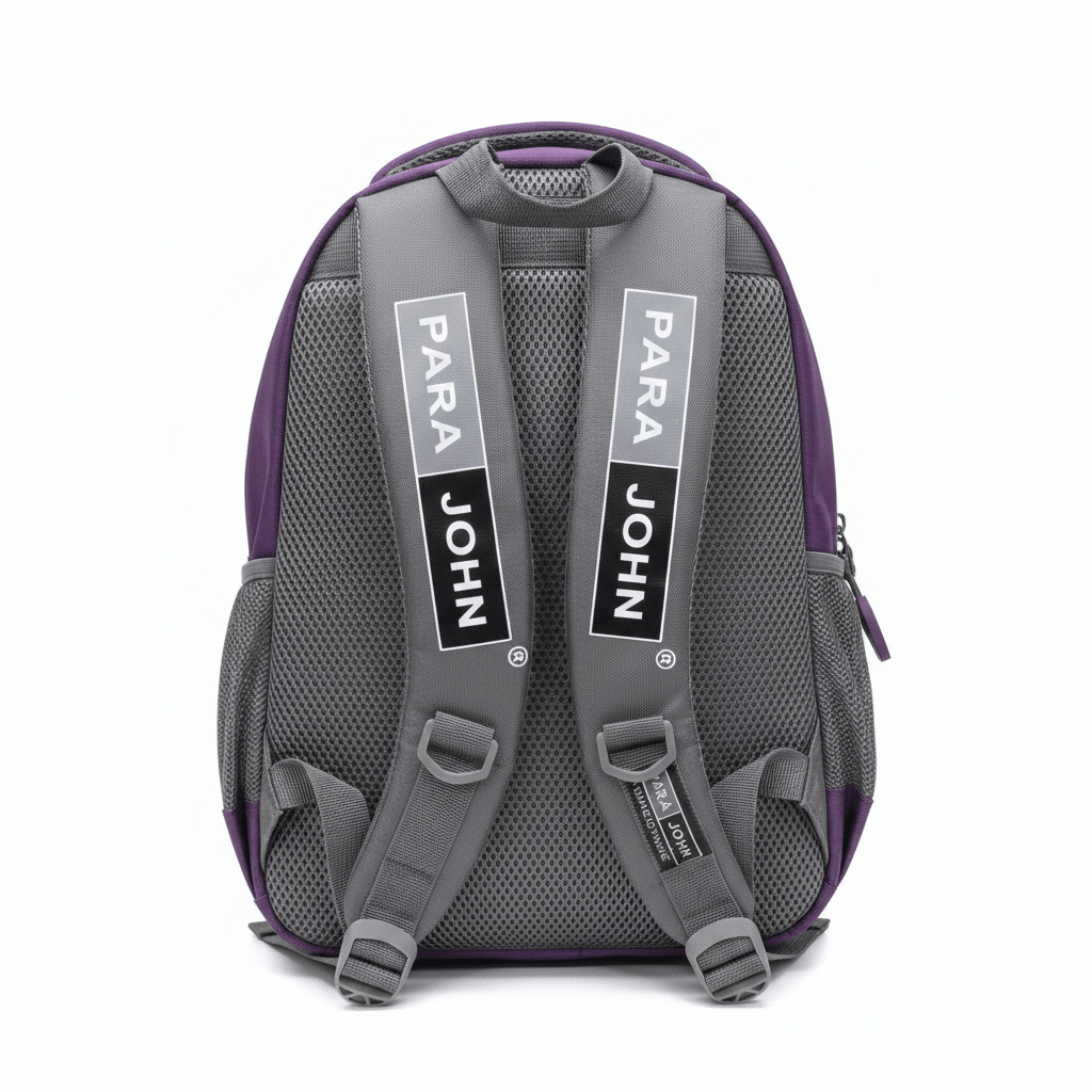 Parajohn Stylish Grey & Purple Polyester School Bag 14 Inch – Compact Student Backpack with Durable Fabric and Smart Storage - Al Kabayel Discount CentreParajohn Stylish Grey & Purple Polyester School Bag 14 Inch – Compact Student Backpack with Durable Fabric and Smart StorageSchool BagsPARAJOHNAl Kabayel Discount Centre