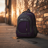 Parajohn Stylish Grey & Purple Polyester School Bag 14 Inch – Compact Student Backpack with Durable Fabric and Smart Storage - Al Kabayel Discount CentreParajohn Stylish Grey & Purple Polyester School Bag 14 Inch – Compact Student Backpack with Durable Fabric and Smart StorageSchool BagsPARAJOHNAl Kabayel Discount Centre