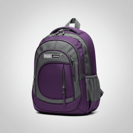 Parajohn Stylish Grey & Purple Polyester School Bag 14 Inch – Compact Student Backpack with Durable Fabric and Smart Storage - Al Kabayel Discount CentreParajohn Stylish Grey & Purple Polyester School Bag 14 Inch – Compact Student Backpack with Durable Fabric and Smart StorageSchool BagsPARAJOHNAl Kabayel Discount Centre