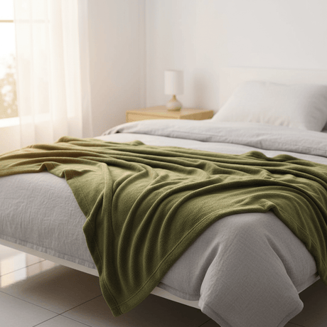 Parajohn Thick Warm Fleece Blanket for Winter Comfort – 160×220 cm, Fresh Green - Al Kabayel Discount CentreParajohn Thick Warm Fleece Blanket for Winter Comfort – 160×220 cm, Fresh GreenBeddingPARAJOHNAl Kabayel Discount Centre