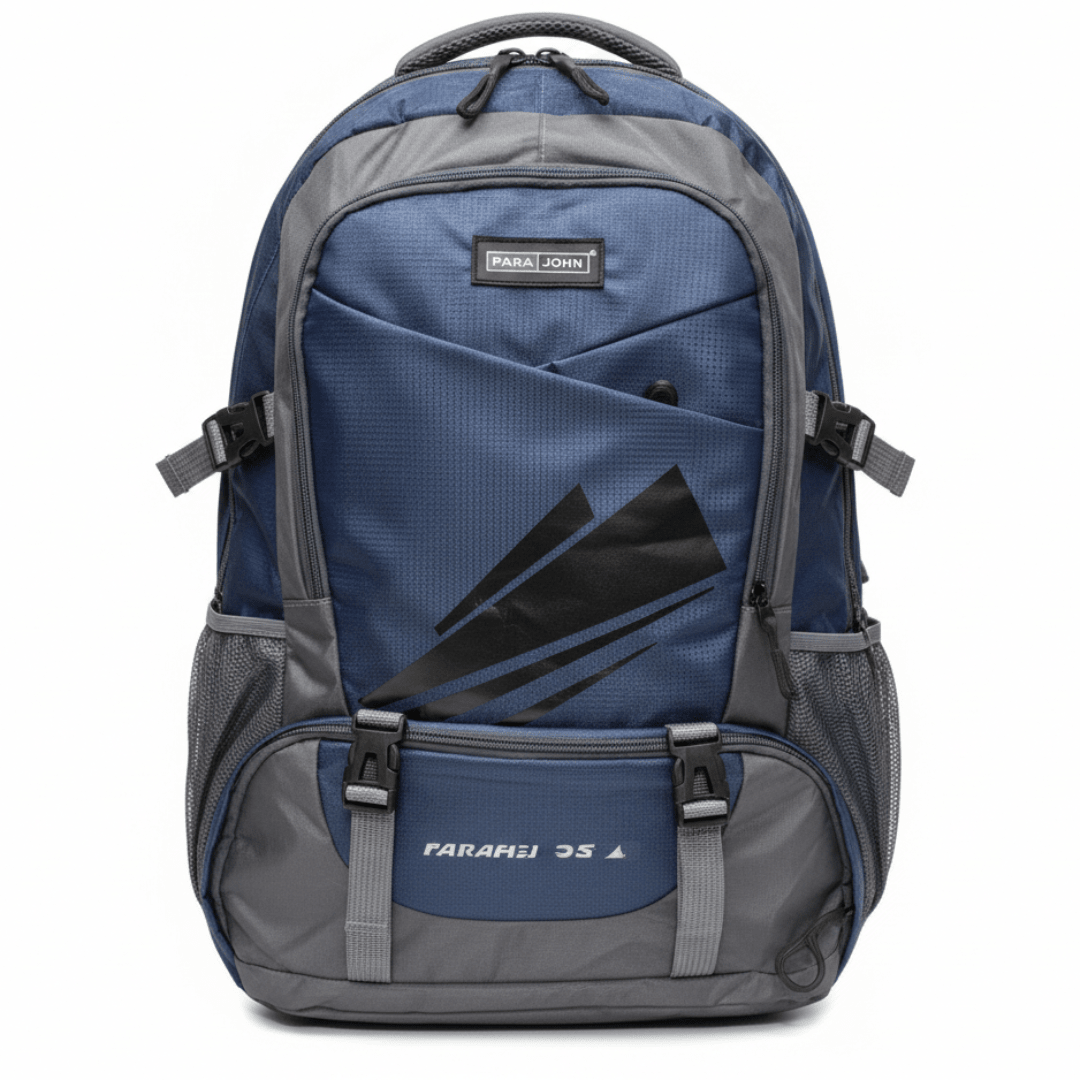 Parajohn Trail Grey & Navy Blue Polyester Mountain Backpack 24 Inch – High Capacity Travel Backpack for Adventure Use - Al Kabayel Discount CentreParajohn Trail Grey & Navy Blue Polyester Mountain Backpack 24 Inch – High Capacity Travel Backpack for Adventure UseBackpacksPARAJOHNAl Kabayel Discount Centre