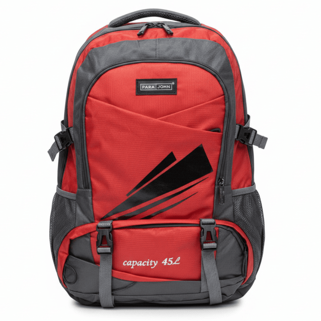 Parajohn Trekking Grey & Red Polyester Mountain Backpack 24 Inch – Rugged Outdoor Bag for Hiking, Camping & Travel - Al Kabayel Discount CentreParajohn Trekking Grey & Red Polyester Mountain Backpack 24 Inch – Rugged Outdoor Bag for Hiking, Camping & TravelBackpacksPARAJOHNAl Kabayel Discount Centre