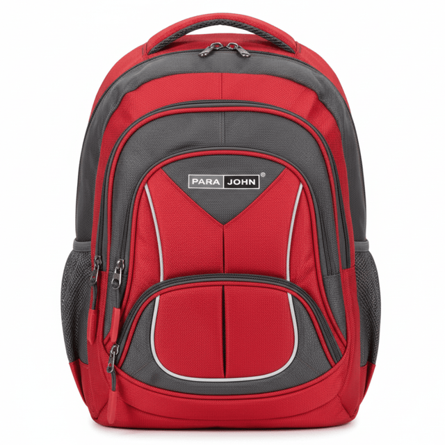 Parajohn Unique Red & Grey Polyester School Backpack 18 Inch – Eye - Catching Design with Large Storage Space - Al Kabayel Discount CentreParajohn Unique Red & Grey Polyester School Backpack 18 Inch – Eye - Catching Design with Large Storage SpaceSchool BagsPARAJOHNAl Kabayel Discount Centre