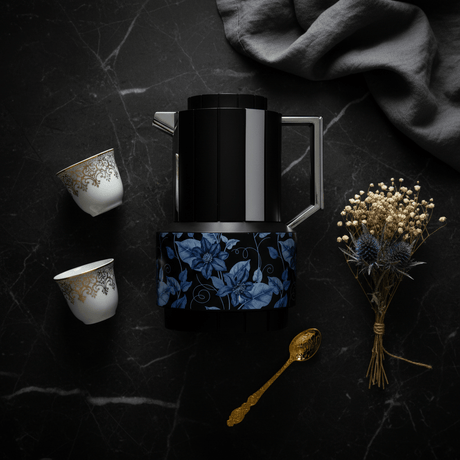 Parati 1L Vacuum Flask – Black | Silver & Blue Floral - Al Kabayel Discount CentreParati 1L Vacuum Flask – Black | Silver & Blue FloralThermosPARATIAl Kabayel Discount Centre