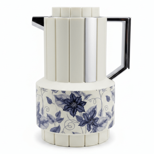 Parati 1L Vacuum Flask – Off White | Silver & Blue Floral - Al Kabayel Discount CentreParati 1L Vacuum Flask – Off White | Silver & Blue FloralThermosPARATIAl Kabayel Discount Centre