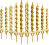 Party Fun 24pcs Birthday Candle with 12 Holders, Gold - Al Kabayel Discount CentreParty Fun 24pcs Birthday Candle with 12 Holders, GoldParty SuppliesPARTY FUNAl Kabayel Discount Centre