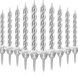 Party Fun 24pcs Birthday Candle with 12 Holders, Silver - Al Kabayel Discount CentreParty Fun 24pcs Birthday Candle with 12 Holders, SilverParty SuppliesPARTY FUNAl Kabayel Discount Centre