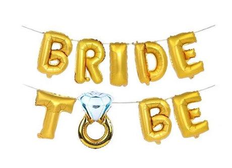 Party Fun BRIDE TO BE Foil Ballon Kit, 1pc - 14" & 8pcs 16", Gold - Al Kabayel Discount CentreParty Fun BRIDE TO BE Foil Ballon Kit, 1pc - 14" & 8pcs 16", GoldParty SuppliesPARTY FUNAl Kabayel Discount Centre