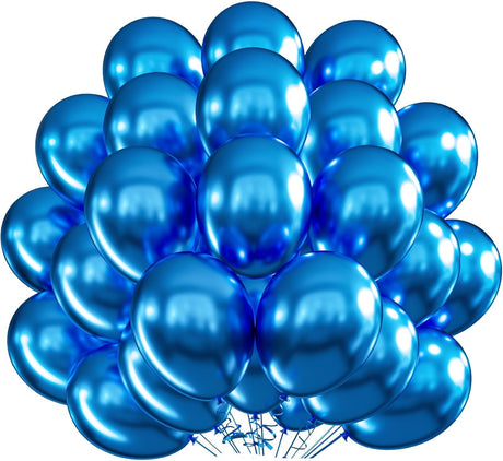 PARTY FUN Chrome Balloons 40 Pcs – Shiny Blue Celebration Pack - Al Kabayel Discount CentrePARTY FUN Chrome Balloons 40 Pcs – Shiny Blue Celebration PackParty SuppliesPARTY FUNAl Kabayel Discount Centre