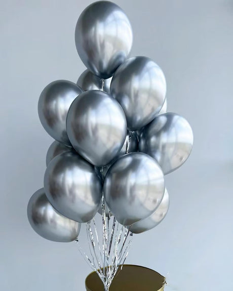PARTY FUN Chrome Balloons 40 Pcs – Silver Metallic Shine Pack - Al Kabayel Discount CentrePARTY FUN Chrome Balloons 40 Pcs – Silver Metallic Shine PackParty SuppliesPARTY FUNAl Kabayel Discount Centre