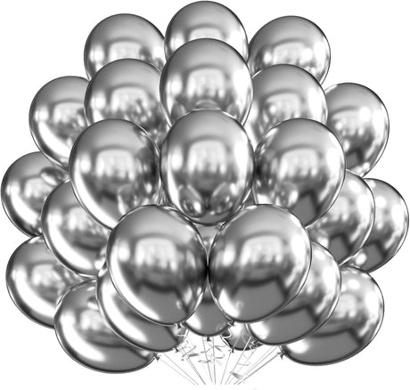 PARTY FUN Chrome Balloons 40 Pcs – Silver Metallic Shine Pack - Al Kabayel Discount CentrePARTY FUN Chrome Balloons 40 Pcs – Silver Metallic Shine PackParty SuppliesPARTY FUNAl Kabayel Discount Centre