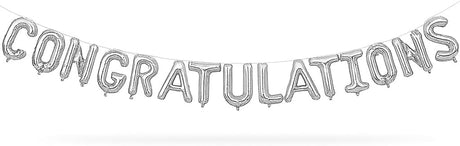 Party Fun CONGRATULATIONS Foil Ballon Kit 16" Each, Siver - Al Kabayel Discount CentreParty Fun CONGRATULATIONS Foil Ballon Kit 16" Each, SiverParty SuppliesPARTY FUNAl Kabayel Discount Centre