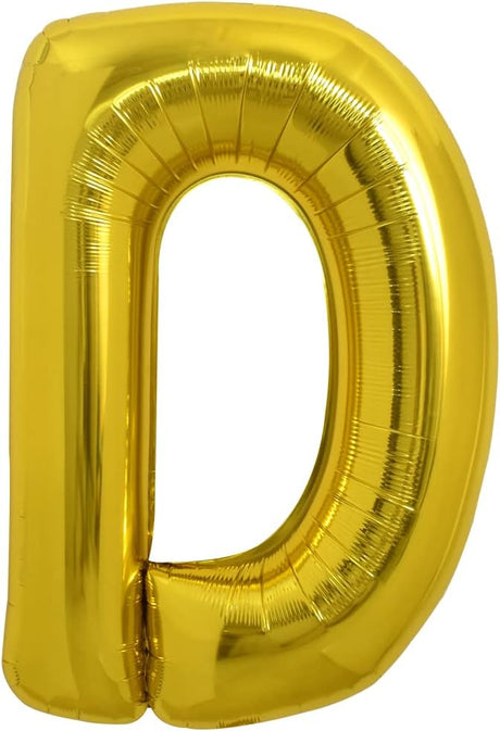 PARTY FUN Gold Foil Balloon Letter "D" 80cm – Shiny Helium Balloon for Parties - Al Kabayel Discount CentrePARTY FUN Gold Foil Balloon Letter "D" 80cm – Shiny Helium Balloon for PartiesParty SuppliesPARTY FUNAl Kabayel Discount Centre