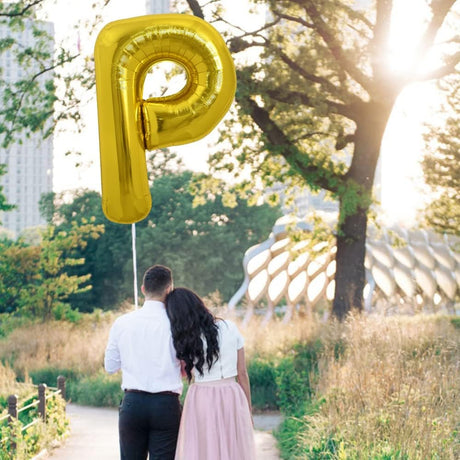 PARTY FUN Gold Foil Balloon Letter "P" 80cm – Elegant Party Decoration Balloon - Al Kabayel Discount CentrePARTY FUN Gold Foil Balloon Letter "P" 80cm – Elegant Party Decoration BalloonParty SuppliesPARTY FUNAl Kabayel Discount Centre