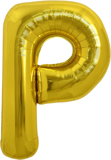 PARTY FUN Gold Foil Balloon Letter "P" 80cm – Elegant Party Decoration Balloon - Al Kabayel Discount CentrePARTY FUN Gold Foil Balloon Letter "P" 80cm – Elegant Party Decoration BalloonParty SuppliesPARTY FUNAl Kabayel Discount Centre