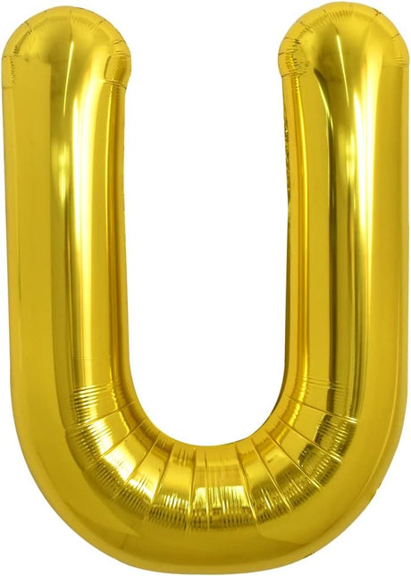 PARTY FUN Gold Foil Balloon Letter "U" 80cm – Large Metallic Party Supply - Al Kabayel Discount CentrePARTY FUN Gold Foil Balloon Letter "U" 80cm – Large Metallic Party SupplyParty SuppliesPARTY FUNAl Kabayel Discount Centre