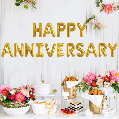 Party Fun HAPPY ANNIVERSARY Foil Ballon Kit 16" Each, Gold - Al Kabayel Discount CentreParty Fun HAPPY ANNIVERSARY Foil Ballon Kit 16" Each, GoldParty SuppliesPARTY FUNAl Kabayel Discount Centre