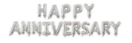 Party Fun HAPPY ANNIVERSARY Foil Ballon Kit 16" Each, Siver - Al Kabayel Discount CentreParty Fun HAPPY ANNIVERSARY Foil Ballon Kit 16" Each, SiverParty SuppliesPARTY FUNAl Kabayel Discount Centre