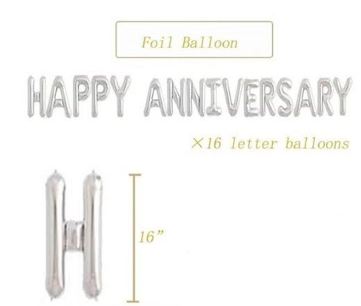 Party Fun HAPPY ANNIVERSARY Foil Ballon Kit 16" Each, Siver - Al Kabayel Discount CentreParty Fun HAPPY ANNIVERSARY Foil Ballon Kit 16" Each, SiverParty SuppliesPARTY FUNAl Kabayel Discount Centre