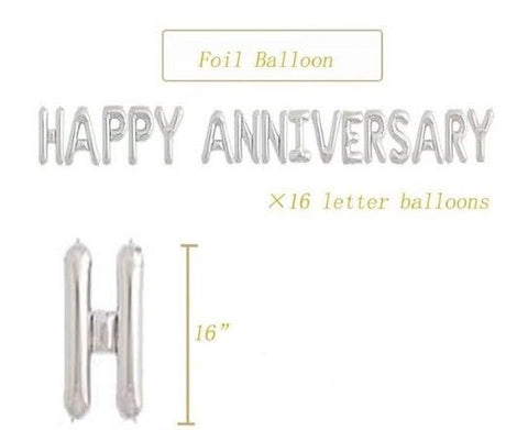 Party Fun HAPPY ANNIVERSARY Foil Ballon Kit 16" Each, Siver - Al Kabayel Discount CentreParty Fun HAPPY ANNIVERSARY Foil Ballon Kit 16" Each, SiverParty SuppliesPARTY FUNAl Kabayel Discount Centre