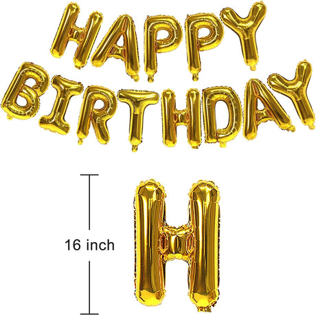 Party Fun HAPPY BIRTHDAY Foil Ballon Kit 16" Each, Gold - Al Kabayel Discount CentreParty Fun HAPPY BIRTHDAY Foil Ballon Kit 16" Each, GoldParty SuppliesPARTY FUNAl Kabayel Discount Centre