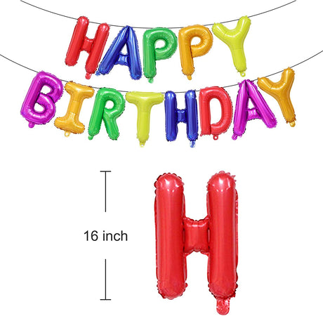 Party Fun HAPPY BIRTHDAY Foil Ballon Kit 16" Each, Multicolour - Al Kabayel Discount CentreParty Fun HAPPY BIRTHDAY Foil Ballon Kit 16" Each, MulticolourParty SuppliesPARTY FUNAl Kabayel Discount Centre