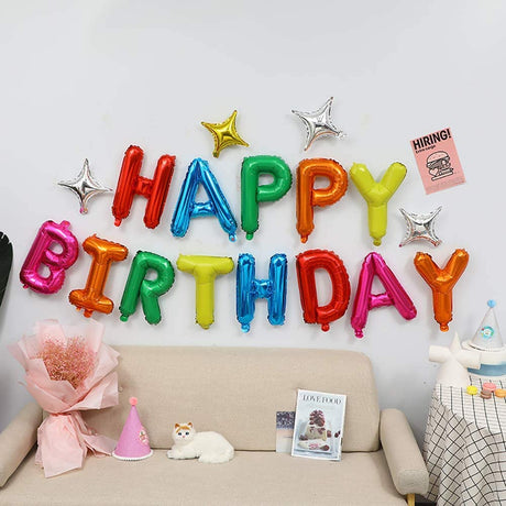 Party Fun HAPPY BIRTHDAY Foil Ballon Kit 16" Each, Multicolour - Al Kabayel Discount CentreParty Fun HAPPY BIRTHDAY Foil Ballon Kit 16" Each, MulticolourParty SuppliesPARTY FUNAl Kabayel Discount Centre