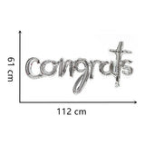 Party Palace Congrats Foil Ballon 112cm, Silver - Al Kabayel Discount CentreParty Palace Congrats Foil Ballon 112cm, SilverParty SuppliesPARTY PALACEAl Kabayel Discount Centre