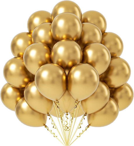 PARTY POINT Balloons 40 Pcs – Metallic Gold Party Balloons - Al Kabayel Discount CentrePARTY POINT Balloons 40 Pcs – Metallic Gold Party BalloonsParty SuppliesPARTY POINTAl Kabayel Discount Centre