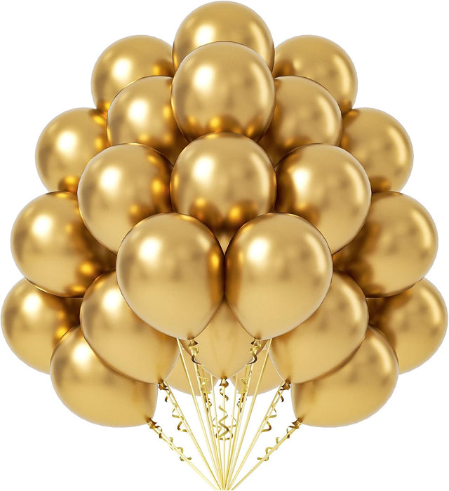 PARTY POINT Balloons 40 Pcs – Metallic Gold Party Balloons - Al Kabayel Discount CentrePARTY POINT Balloons 40 Pcs – Metallic Gold Party BalloonsParty SuppliesPARTY POINTAl Kabayel Discount Centre