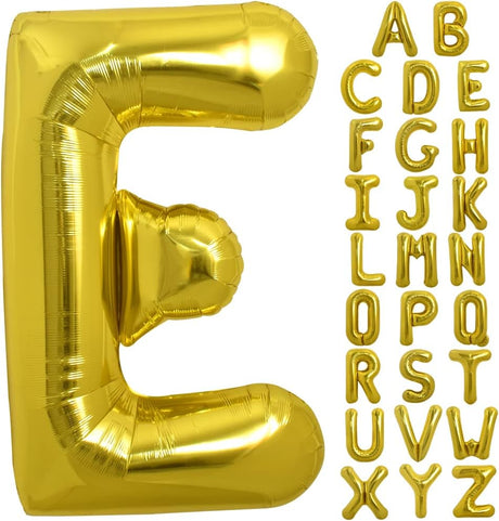PARTY POINT Gold Foil Balloon Letter "E" 80cm – Elegant Gold Décor for Events - Al Kabayel Discount CentrePARTY POINT Gold Foil Balloon Letter "E" 80cm – Elegant Gold Décor for EventsParty SuppliesPARTY POINTAl Kabayel Discount Centre