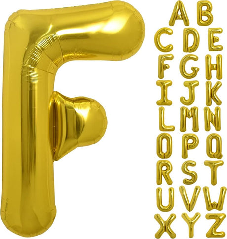 PARTY POINT Gold Foil Balloon Letter "F" 80cm – Large Balloon for Party Decoration - Al Kabayel Discount CentrePARTY POINT Gold Foil Balloon Letter "F" 80cm – Large Balloon for Party DecorationParty SuppliesPARTY POINTAl Kabayel Discount Centre