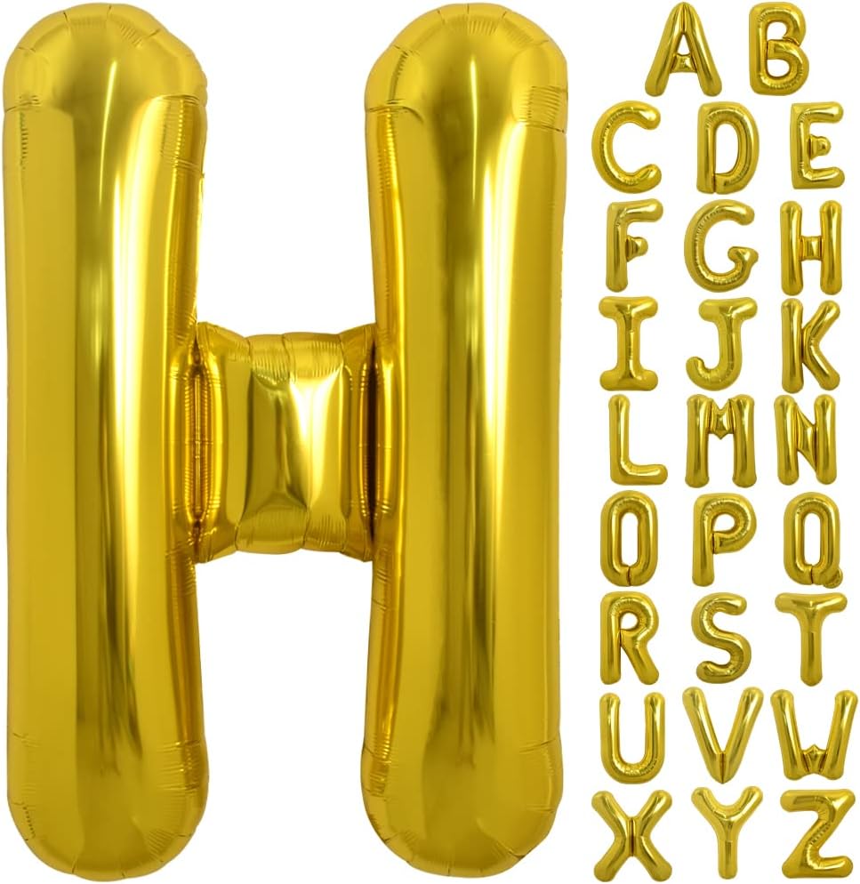 PARTY POINT Gold Foil Balloon Letter "H" 80cm – Helium Compatible Party Balloon - Al Kabayel Discount CentrePARTY POINT Gold Foil Balloon Letter "H" 80cm – Helium Compatible Party BalloonParty SuppliesPARTY POINTAl Kabayel Discount Centre