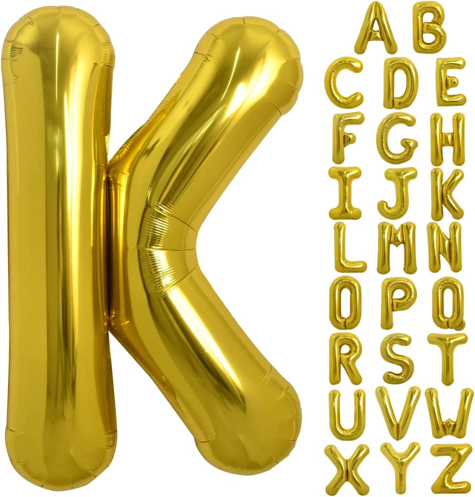 PARTY POINT Gold Foil Balloon Letter "K" 80cm – Stylish Decoration for Any Occasion - Al Kabayel Discount CentrePARTY POINT Gold Foil Balloon Letter "K" 80cm – Stylish Decoration for Any OccasionParty SuppliesPARTY POINTAl Kabayel Discount Centre